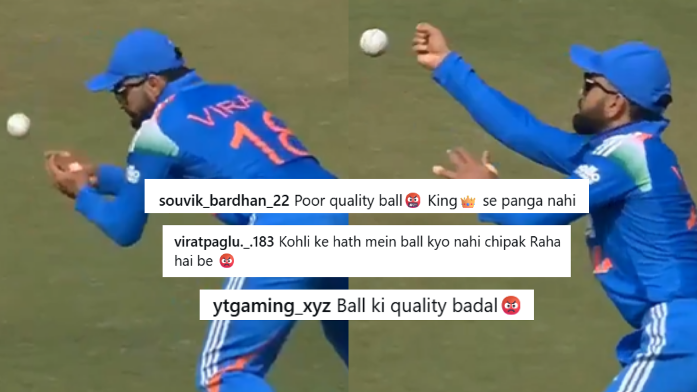 Fans blame SG ball manufacturers for Virat Kohli's fielding error